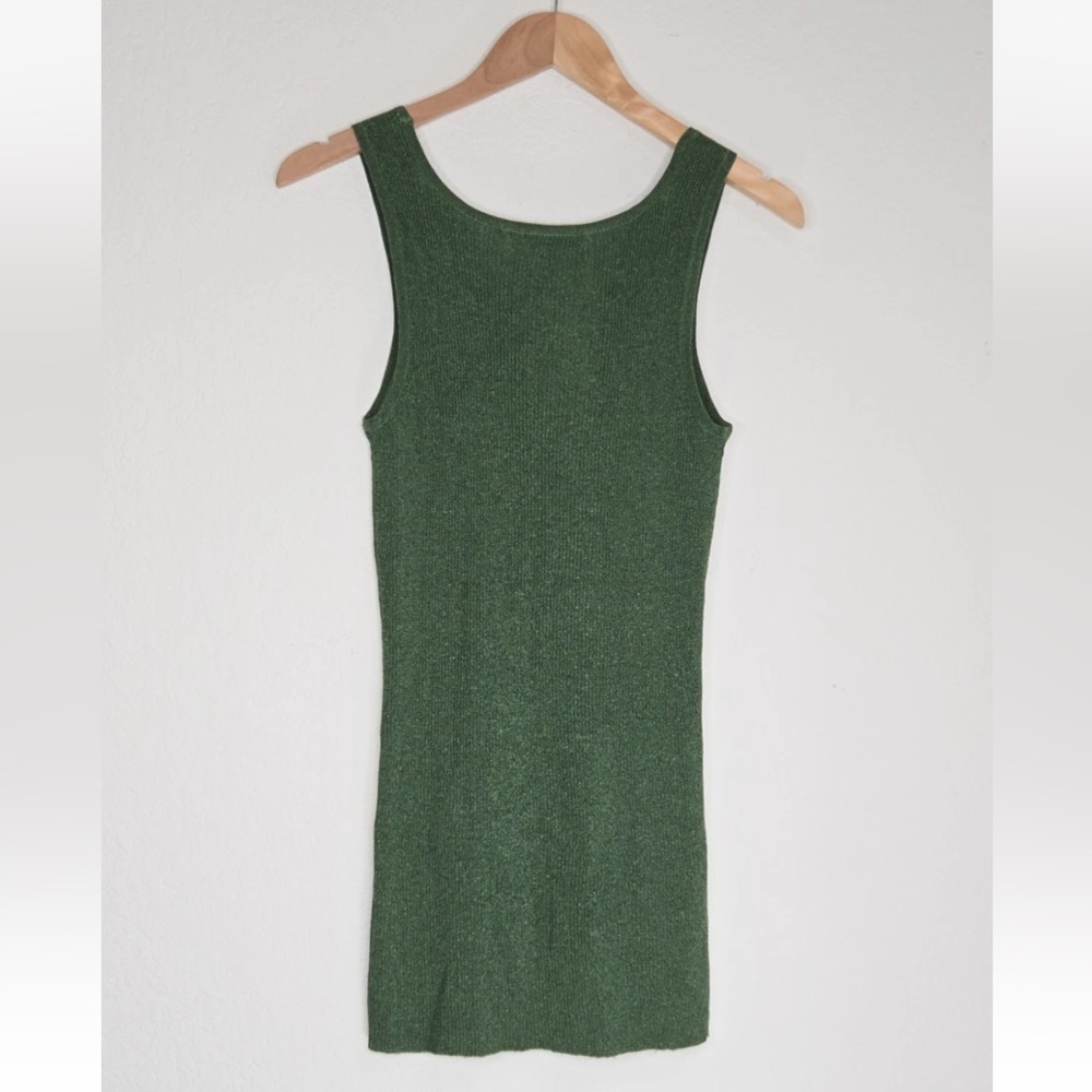 Double D Ranch Deep Green Ribbed Tank - Picture 2 of 6